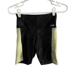 Pink Victoria’s Secret Women SZ XS Black/Green Yoga Pocketed Shorts
